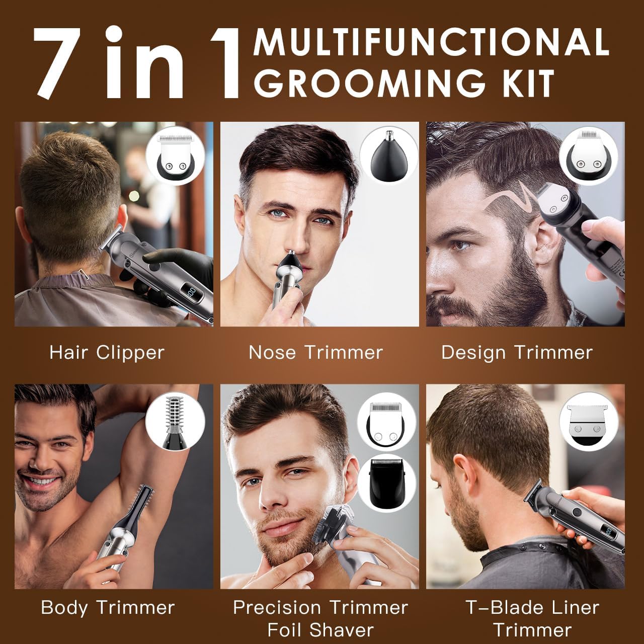 7-in-1 Beard Trimmer for Men,  - Men'S Grooming Images incelemesi ve fiyatı