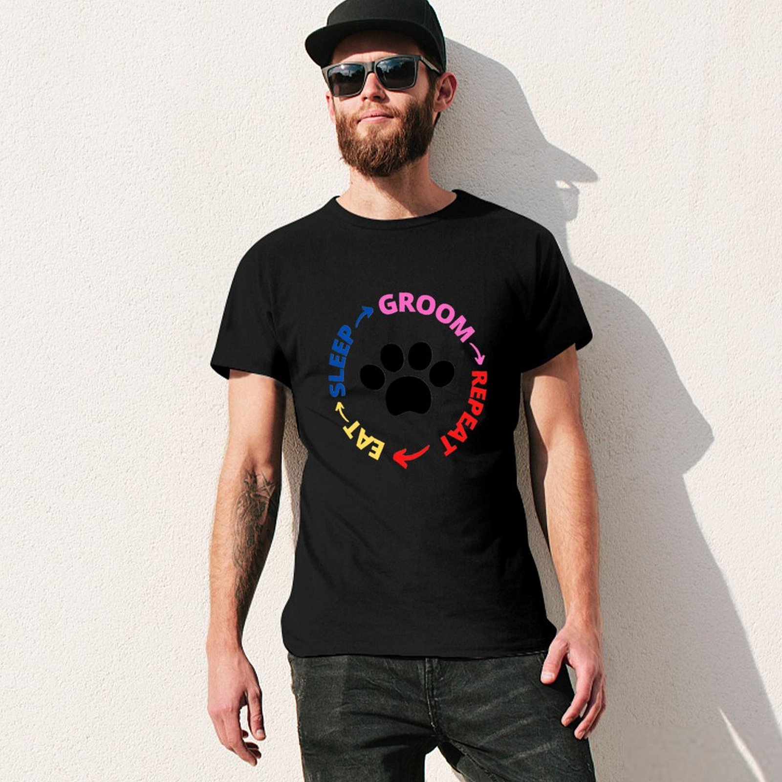 Eat Sleep Groom Repeat dog gro - Men'S Grooming Utilities incelemesi ve fiyatı